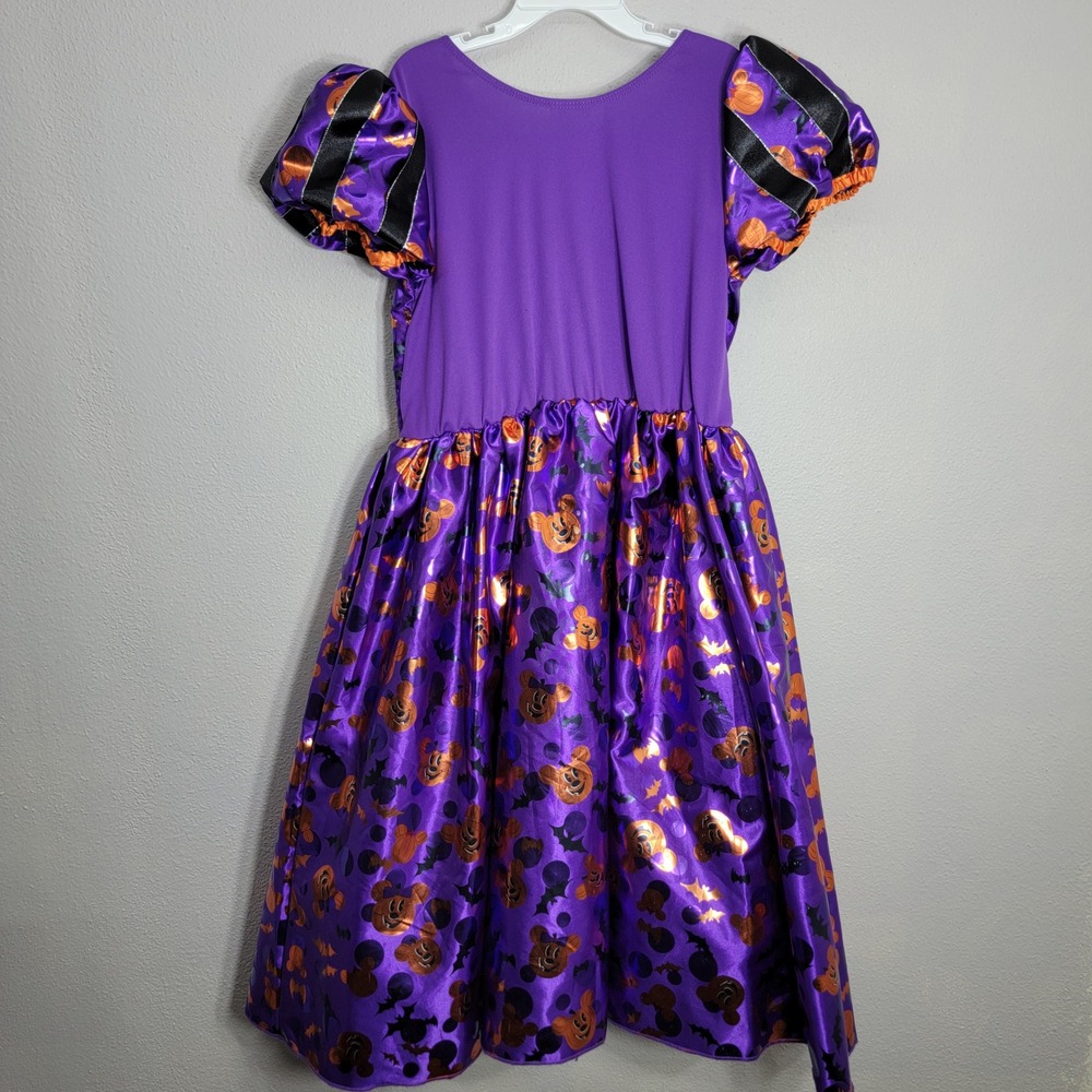 Disney Minnie Mouse Halloween Witch Costume‎ Dress Purple Orange Girls Size 9/10 - Picture 5 of 9